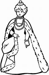 Queen Coloring Pages Princess sketch template