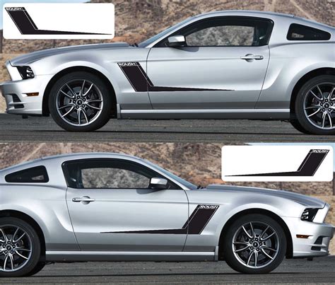 ford mustang side roush vinyl decals graphics rally stripe kit