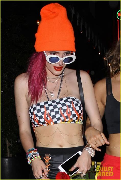 bella thorne showcases her super fun style during a night