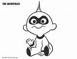 Incredibles Coloring Pages Lineart Kids Printable sketch template