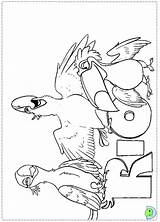Coloring Rio Pages Dinokids Birds Printable Printables Close sketch template