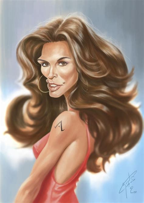 cindy crawford caricatures caricature wow art