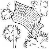 Independence Fireworks Coloring Event Rocket Flag sketch template