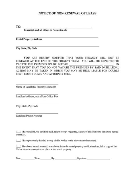 lease renewal letter  tenant sample cover letters
