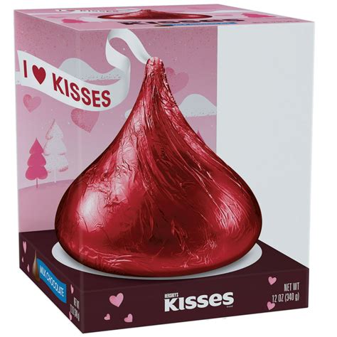 hershey s kisses giant valentine milk chocolate candy 12 oz