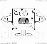 Mascot Swiss Lineart Scared Cheese Character Illustration Cartoon Royalty Clipart Vector Thoman Cory sketch template