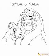 Nala Simba Coloring Lion King Pages Date Comments sketch template