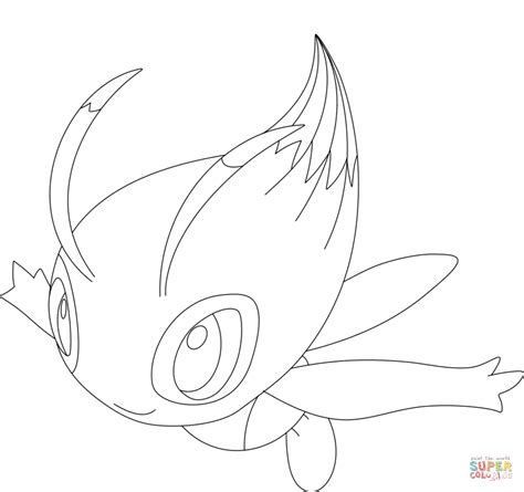 celebi coloring page  printable coloring pages