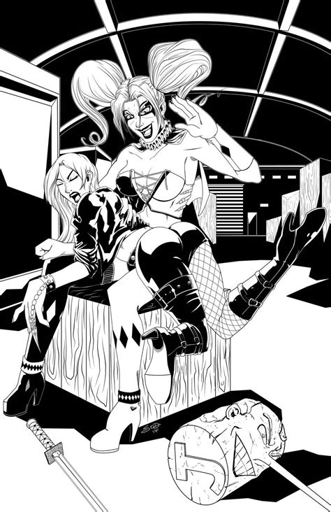 harley quinn spanks typhoid mary superhero spanking and paddling superheroes pictures pictures