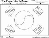 Korean Coloring Pages Flag Korea South Year International Language Quiz Scouts Daisy Activities Summer Asia sketch template