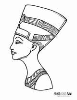 Coloring Nefertiti Scarab Printcolorfun sketch template