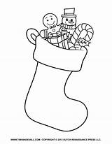 Stocking Coloring Pages Print sketch template