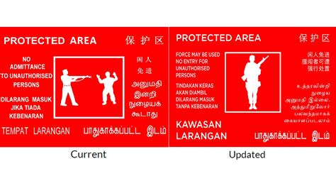 protected area protected place signs updated   implemented