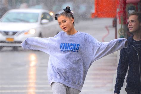 ariana grande dances in the rain after taking time out to ‘heal