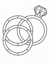 Wedding Ring Pages Cliparts Drawings Coloring Printable Rings Colouring Print Diamond Engagement Outline sketch template