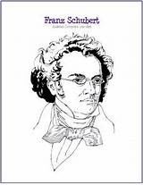 Schubert Coloring Franz Composer Composers Makingmusicfun sketch template