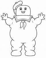 Marshmallow Man Stay Puft Ghostbusters Coloring Pages Drawing Draw Slimer Logo Ghost Puff Busters Kids Halloween Colouring Drawings Party Print sketch template