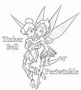 Tinkerbell Periwinkle Fairy Sister Fairies Hadas Coloring Coloringhome Colorings sketch template