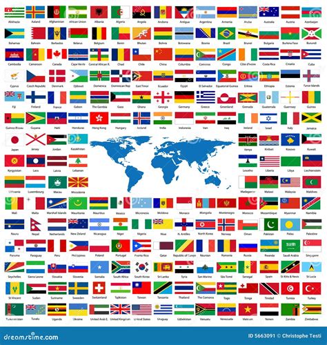 officiele vlaggen van de wereld stock afbeelding afbeelding