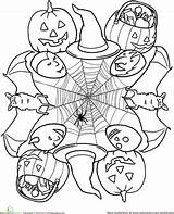 Halloween Mandala Coloring Pages Worksheets Colouring Activities Am Education Worksheet Special Kids Crafts Printable Color Trunk Treat Quilts Theme Worksheeto sketch template