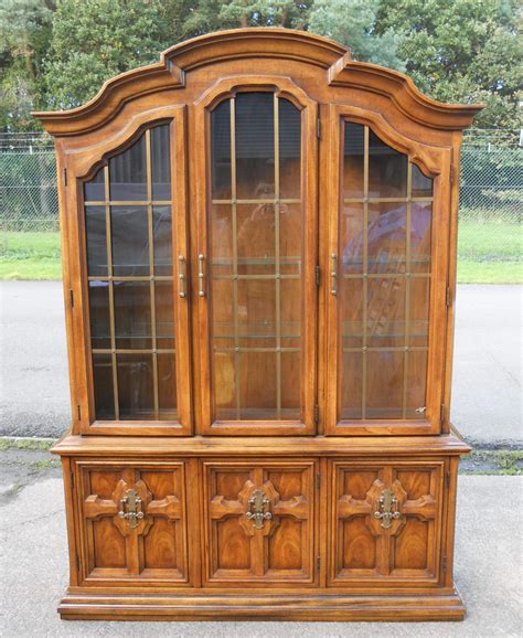 large oak display cabinet  drexel sold