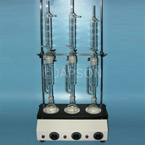 soxhlet extraction apparatus heating unit  glass parts mantles