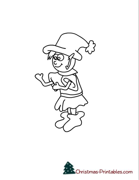 printable elves coloring pages