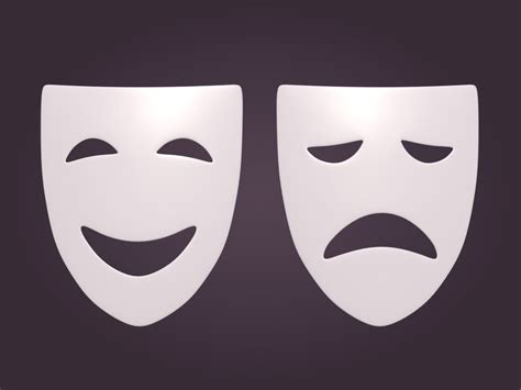 zertifikat abstossen gebogen happy sad theatre masks ruhe ich moechte gangster