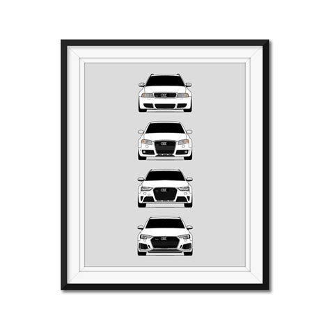 audi rs4 generations b5 rs4 b7 rs4 b8 rs4 b9 rs4 inspired etsy