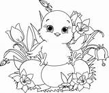 Coloring Chick Pages Cute Baby Easter Getcolorings Color Kids Print sketch template