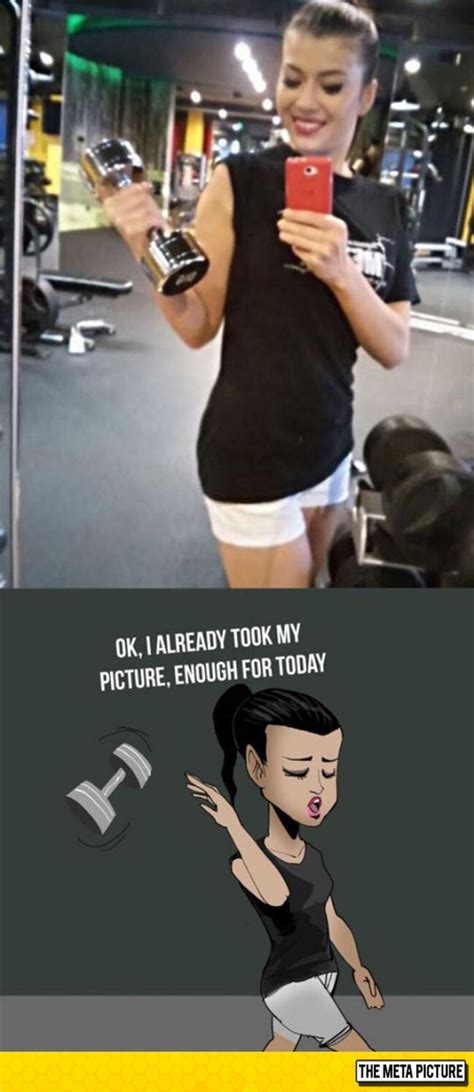 girls who take pictures at the gym