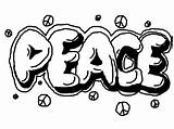 Graffiti Coloring Peace Pages Words Teenagers Adults Colouring Teens Word Printable Clipart Drawing Kids Cool Color Coloring4free Bo Letters Drawings sketch template