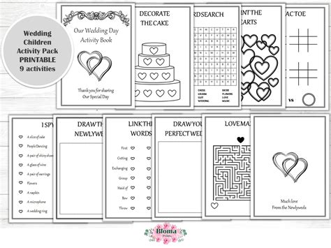 wedding activity book printable children activity pack etsy australia