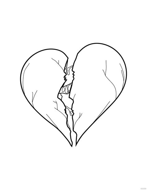 heartbroken coloring pages