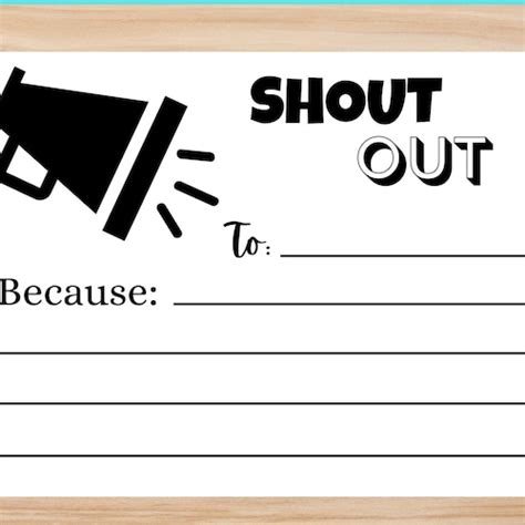printable shout  cards