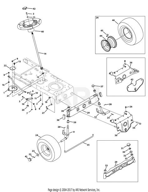 troy bilt wxks bronco  parts diagram  steering