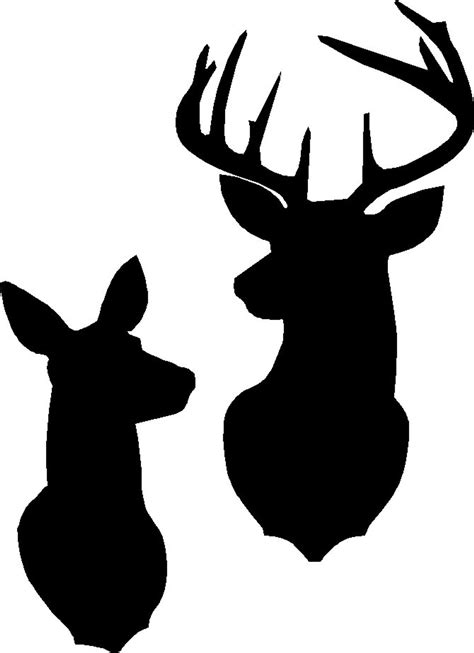 buck  doe silhouette stencil  decal  shown    picture    deer silhouette