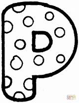 Coloring Dot Pages Polka Letter Supercoloring sketch template