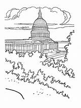 Coloring Pages Capitol Building Washington Dc State Color Buildings Drawing Printable Empire Kids Usa Printables Government Book Cities Sheet Colouring sketch template