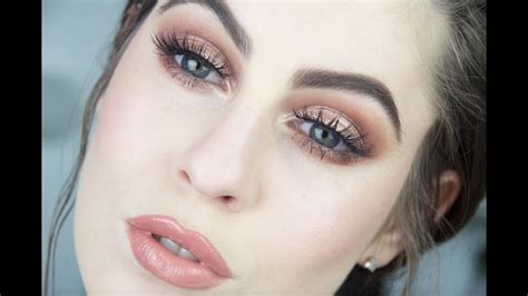 bronzed eye and nude lip makeup tutorial fair skin youtube
