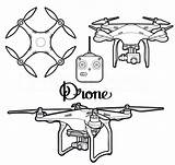 Drone Drones Coloring Uav Pages Graphic Collection Line Aircraft Vector Preview sketch template