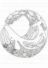 Baleine Wal Lulu Malen Mandalas Farbenfroh Seashell Malvorlagen Aquarelle Maman Tiere Erwachsene Malerei Malbuch sketch template