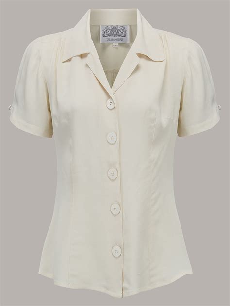 1940s Style Blouses Tops Shirts