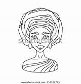 Turban Coloring Template African Book sketch template