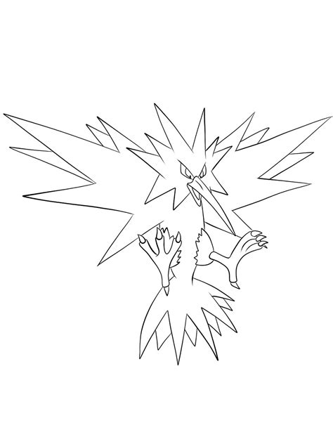 Zapdos Pokemon Coloring Pages 4756 The Best Porn Website
