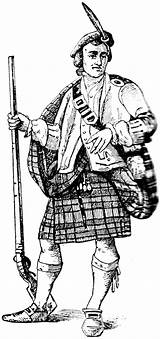 Kilt Clipart Highlander Etc Plaid Wearing sketch template