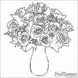 Coloring Pages Rose Roses Adults Printable Flower Bouquet Flowers Coloring4free Color Vase Adult Fo Nature Site Clip Awesome Gif Comments sketch template