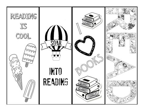 bookmarks template learning printable