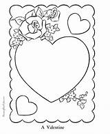 Coloring Pages Valentine Card Cards Valentines Print Printing Help sketch template