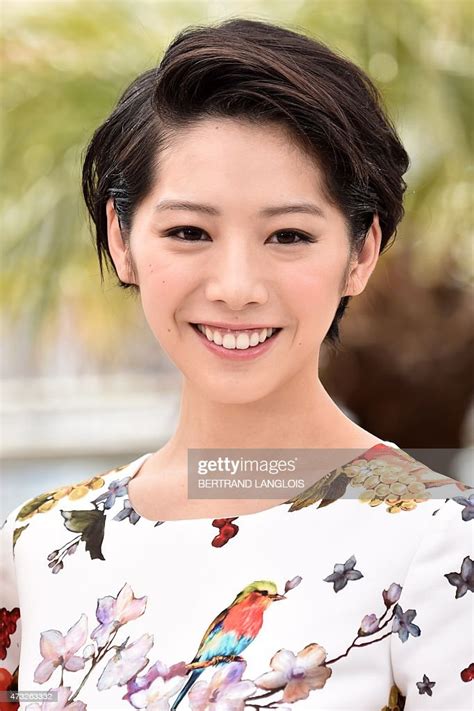 japanese actress kaho poses during a photocall for the film umimachi
